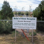 Medal of Honor Cemetery sign for Private First Class Kiyoshi K. Muranaga, Company F, 2d Battalion, 442d Regimental Combat Team.