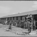 Amache Elementary children landscaping the grounds on 24 April 1943