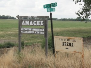 Amache sign. Photo courtesy Kirsten Leong.