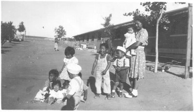 Gary Ono and extended family at Amache. Photo courtesy Gary Ono.